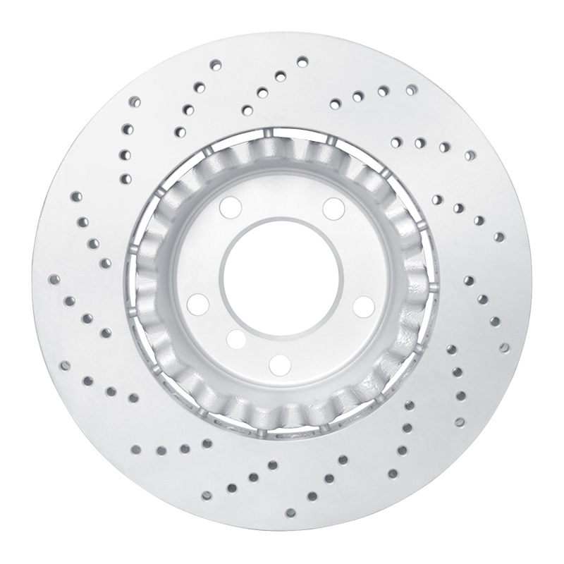 BMW Z4 Brake Rotor (1) - Right Front - R1 Concepts - Drilled Carbon Alloy GeoMET - `01-`08